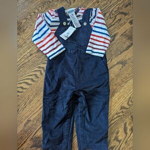 Jacadi Navy Corduroy Kids Overalls